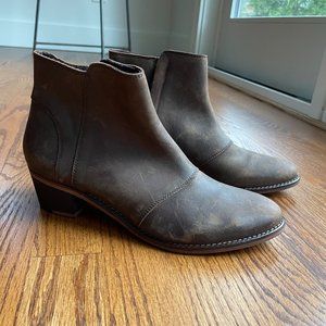 Wolverine Brown Leather Roxana Ankle Boots, Size 7